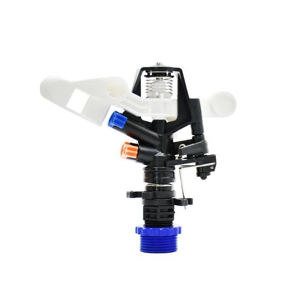 

watering equipments 10pcs 1/2" 3/4" thread rotary farm sprinklers garden irrigation double outlet rocker nozzle adjustable with 36