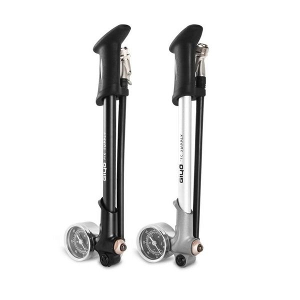 

bike pumps gs-02d foldable 300psi high-pressure air pump with lever & gauge for fork rear suspension mountain bicycle