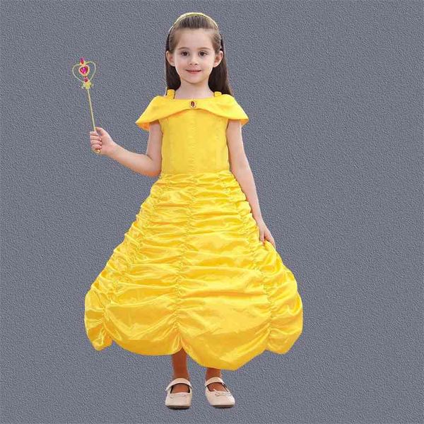 

children's children's halloween princess dress new bell princess dress, Red;yellow