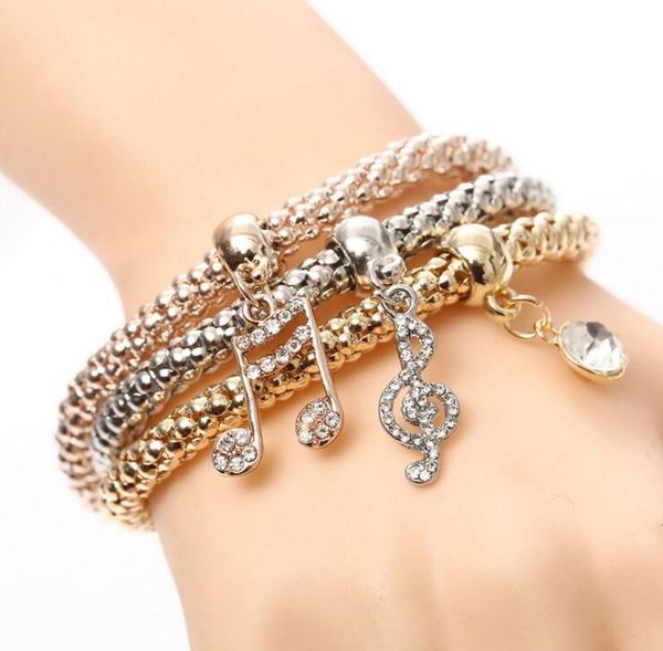 

special women bracelets philharmonic bracelet for bangle note new charms womens design multilayer bohemian jewelry mpnbp, Black