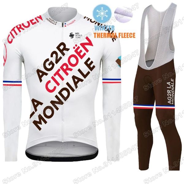 

mens 2021 ag2r team french cycling jersey set winter clothing long sleeve mtb bike road pants bib maillot culotte fietskleding racing sets, Black;blue
