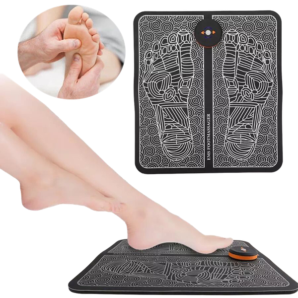 

ems foot massager electric tens electrodes terapia masajeador pie mat circulation feet reflexology heal deep muscle relax salud