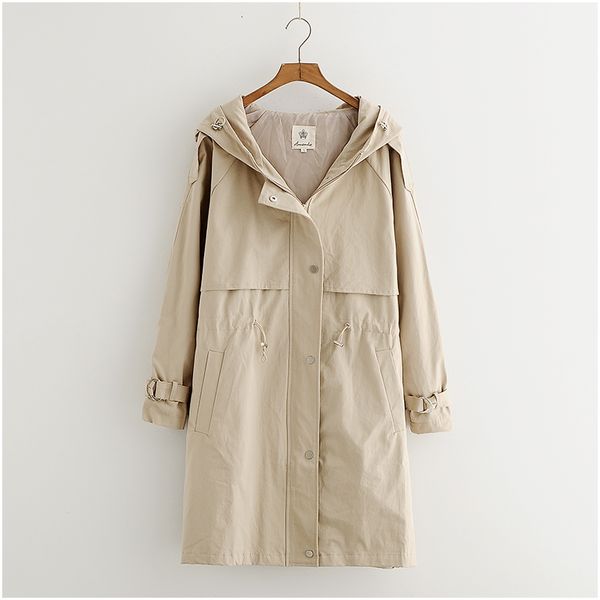 

coats autumn fashion trench coat women windbreaker 2021 winter plus size long blue double breasted overcoat elegant female clothes, Black