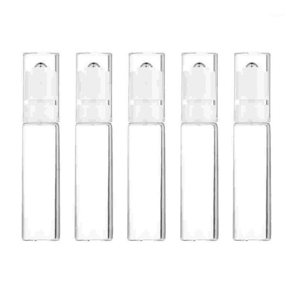 

storage bottles & jars 5pcs 15ml essential oil glass roller container dispenser