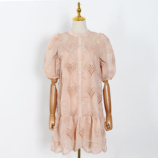 

dresses elegant hollow out for women o neck lantern sleeve casual mini es female fashion clothing summer, Black;gray