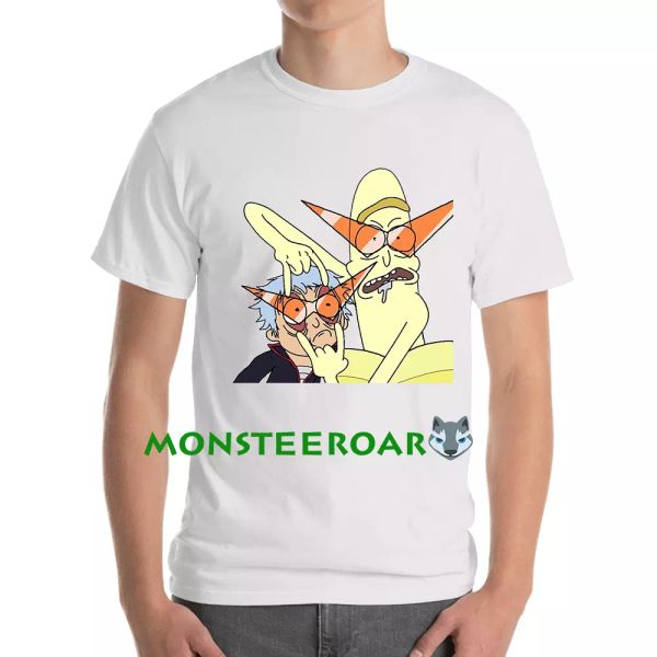 

open your eyes pickle gintama samurai anime funny white t-shirt s-6xl, White;black