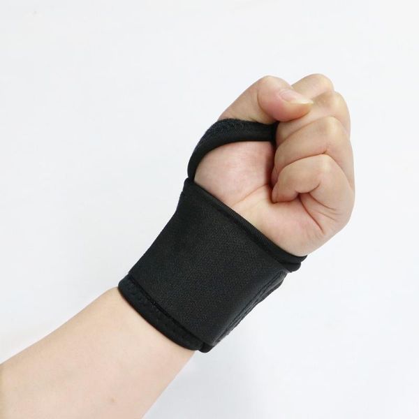 

wrist straps support brace band belt wraps with thumb loops for sports, Black;red