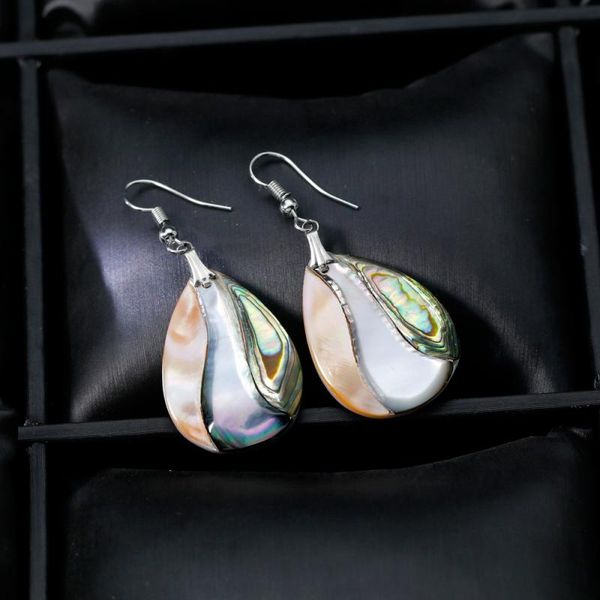 

dangle & chandelier garilina charms fashion trinket abalone shell drop earrings silver color women's gilrs ladies jewelry ae2292
