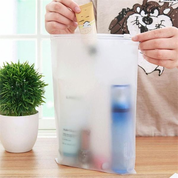 

storage bags 5pcs translucent plastic package cloth travel pouch waterproof bag zip