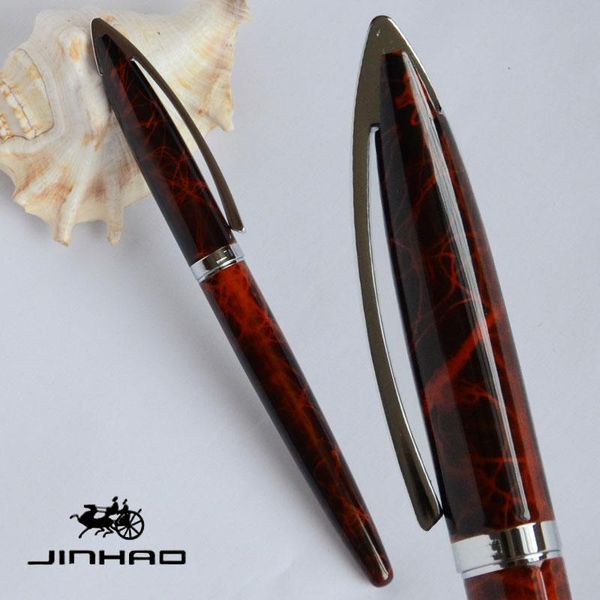 

brwon and silver fine nib fountain pen wine grey black blue green 7 colors for choose pens