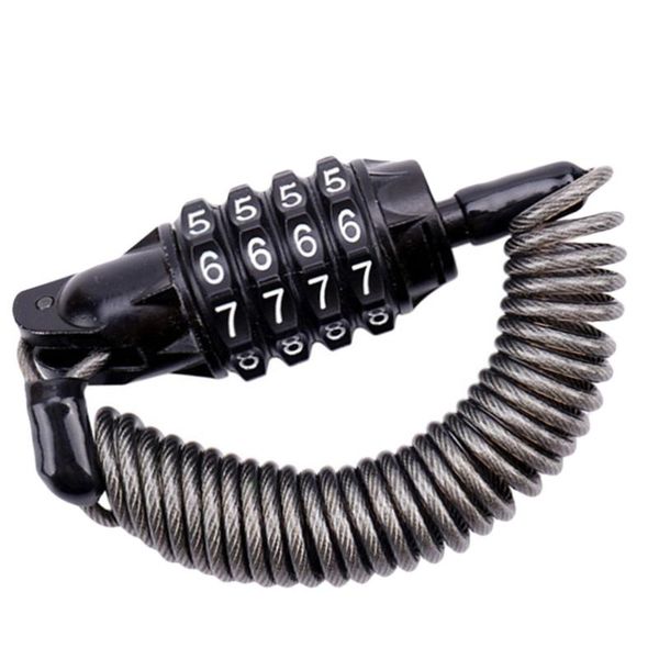 

bike locks motorcycle helmet versatile steel wire lock (black)