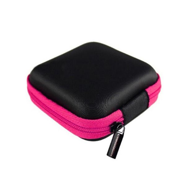

storage bags simple eva data cable earphone box square sipper card container