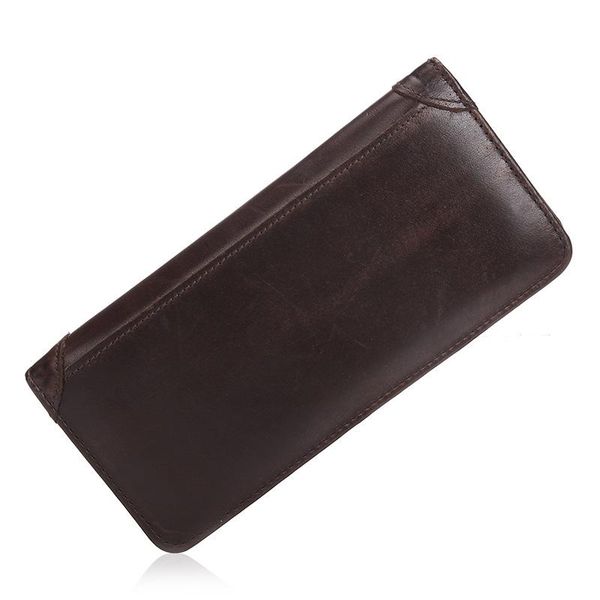 

wallets 2021 vintage crazy horse genuine leather wallet men purse cow long style clutch bag male money clips, Red;black