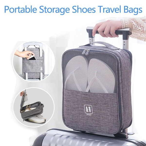

duffel bags fashion portable shoes storage travel 3 layers organizer mesh sorting pouch dustproof waterproof covers bag