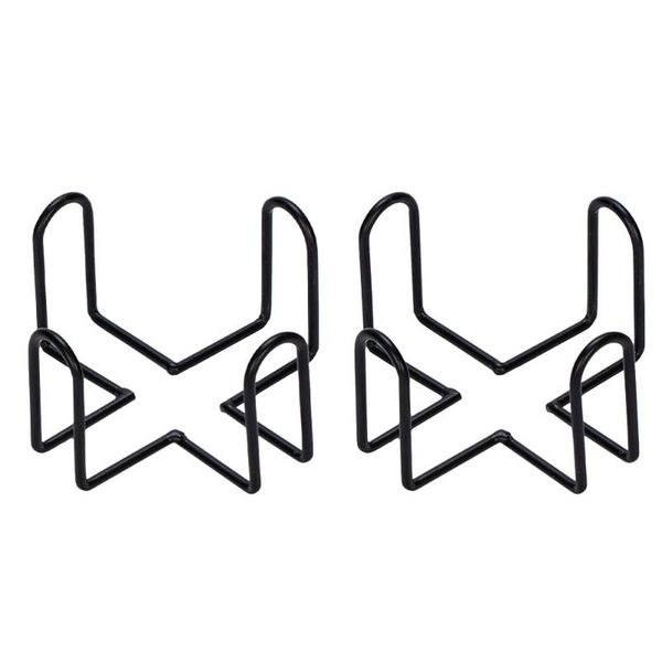 

mats & pads 2pcs cup mat storage racks kitchen organizers iron (black)