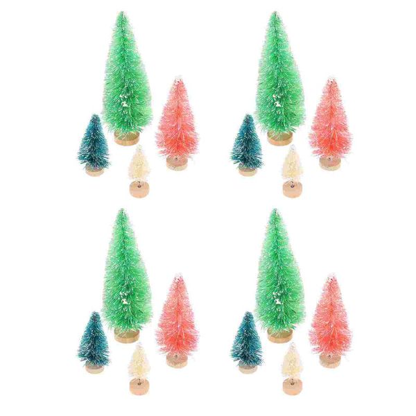 

christmas decorations 16pcs mini trees artificial xmas deskornaments