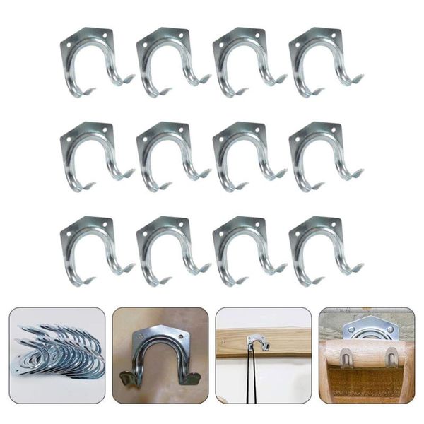 

fishing hooks 15pcs wall double powerful hanging practical plank tools (silver)
