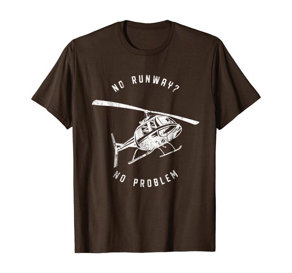 

huey helicopter tshirt no runway no problem funny helicopter, White;black