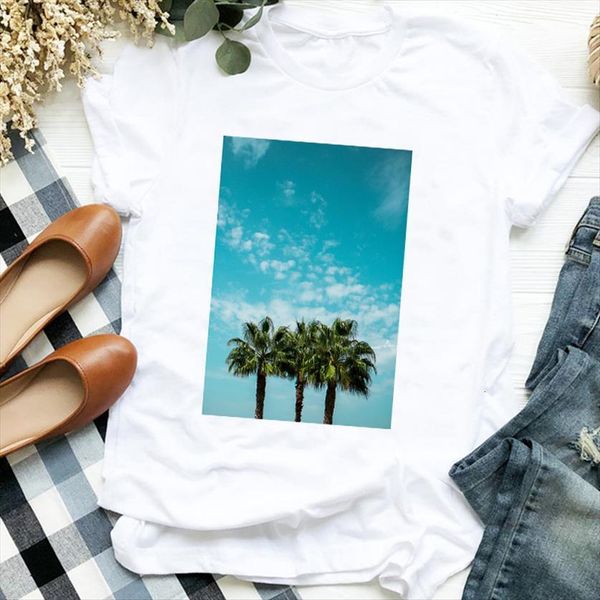 

beach holiday fashion vacation womens printing print tee clothes graphic, White
