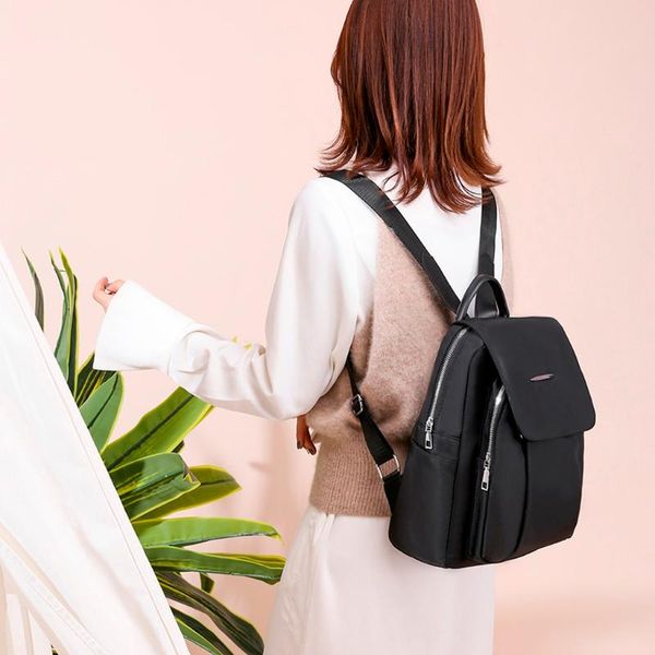 

outdoor bags fashion trend multicolor waterproof oxford multifunctional backpack casual women black student backpack#g2