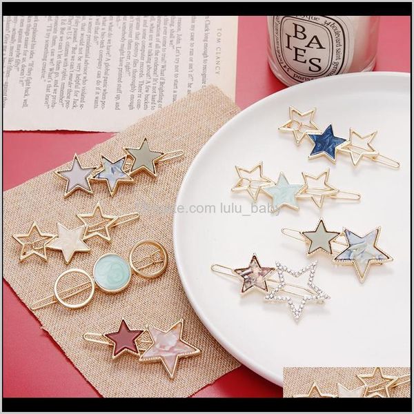 

women cute acetate round star alloy clip headwear ornament headband hairpin barrette fashion mjuws zdice