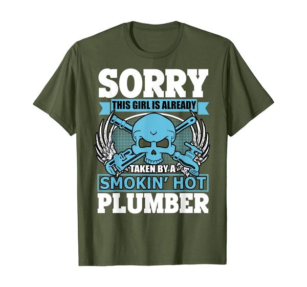 

sorry this girl is already taken by a plumber t shirt, White;black