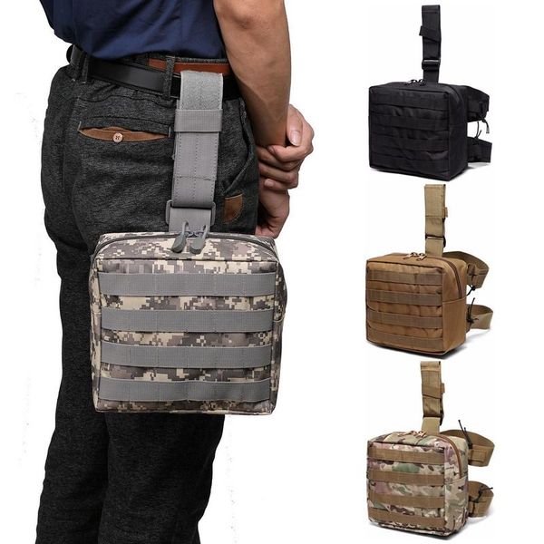 

stuff sacks military thigh molle pack nylon tactical drop leg bag camping cycling army hunting cs hanging tool high capacity