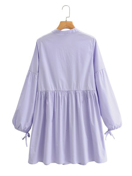 

fashion autumn casual dresses purple loose long sleeve dress, Black;gray