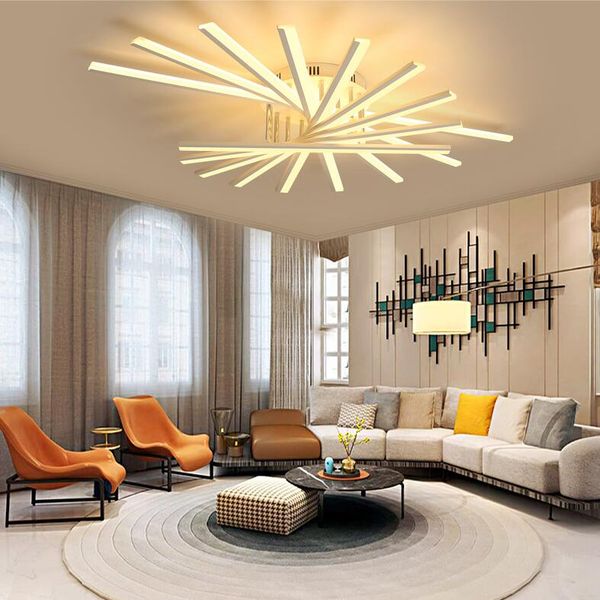 

led ceiling lamp simple nordic post-modern 3 5 7 9 light for home study lamp bedroom lamp rotating alien design