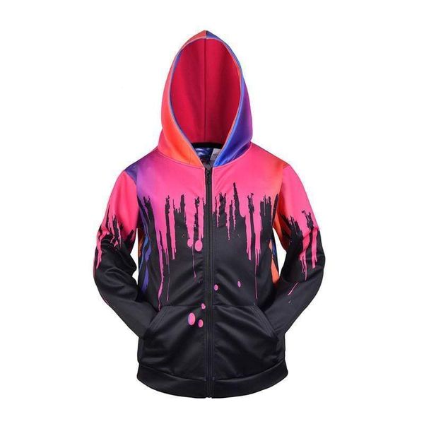 

striped pattern hood print graphic men's zip hoodie visual impact party punk gothic round neck sweatshirt hoodie, Black
