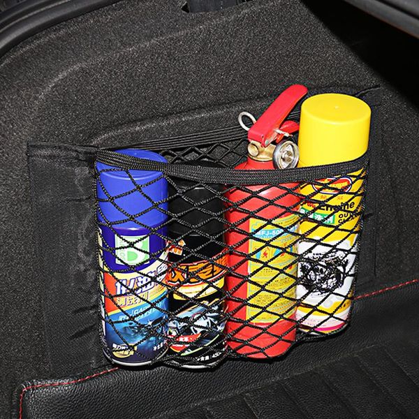 

car organizer net mesh trunk goods storage seat back stowing tidying in bag network interior accessories