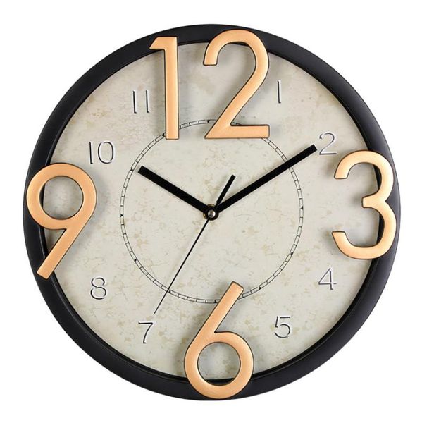 

wall clocks 12 inch nordic style clock fashion silent easy installation suitable for living room, kitchen, bedroom, office home decor