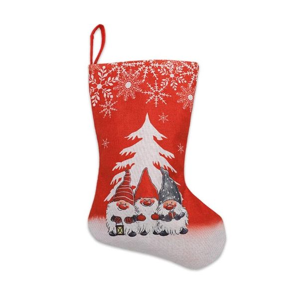 

christmas decorations stocking snowflake swedish gnome xmas socks hanging fireplace tree gift candy treat bag 29ea