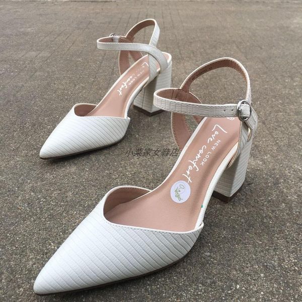 

dress shoes large size party sandals woman 2021 all-match ladies summer suit female beige high heels big fashion girls black high-