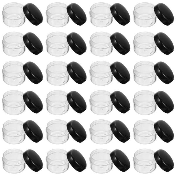

storage bottles & jars 50pcs cream sample empty boxes dispensers (black)