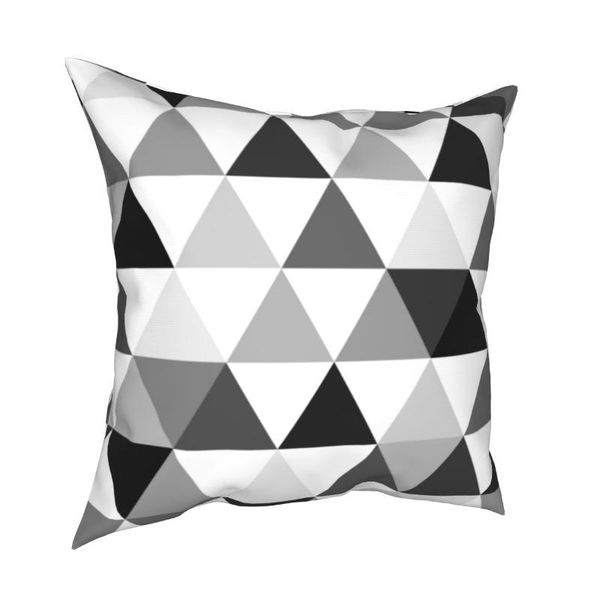 

cushion/decorative pillow triangles in black white covers room geometric op art pyramid nordic cushion case home decoration throw 45*45