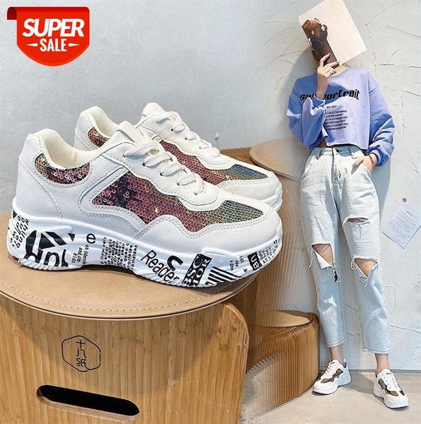 

korean style sequined solid color trifle sole old shoes women #hl8d