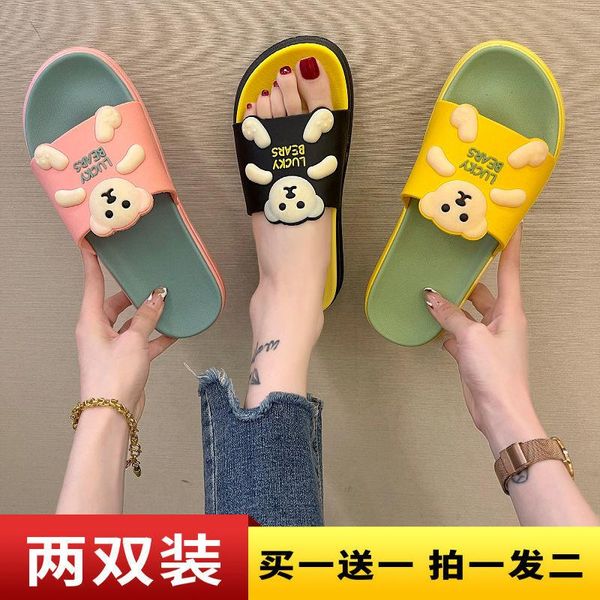 

slippers shoes women slipper summer girl sandalias mujer, Black