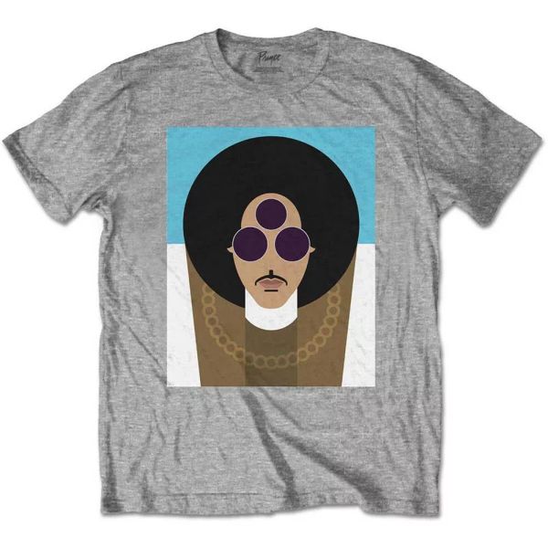 

prince authorized art men t-shirt, White;black