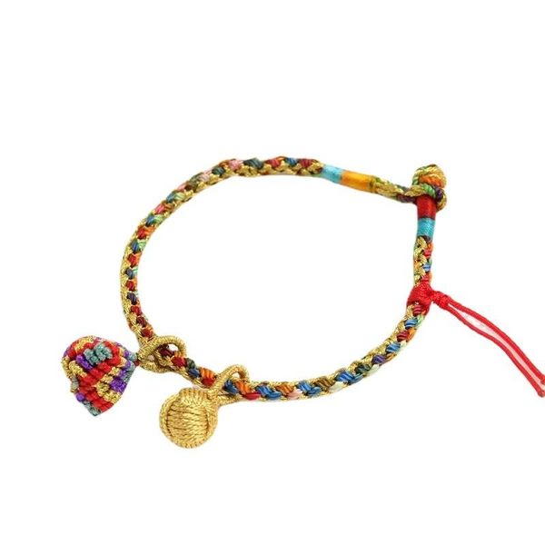 

beaded, strands colorful bracelet hand-knitted finished ethnic style children and women's love gift, Black