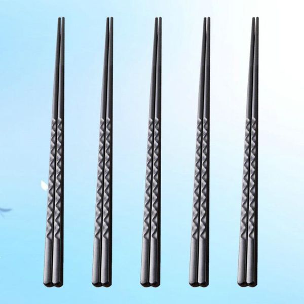 

pairs reusable chopsticks non-slip luxury japanese style hexagonal (24cm pointed wave pattern)