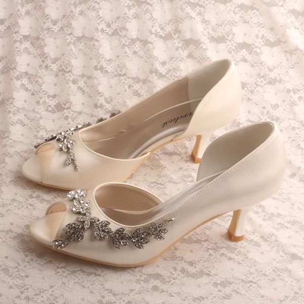 

dress shoes ivory pumps open toe handmade for wedding slip on, Black