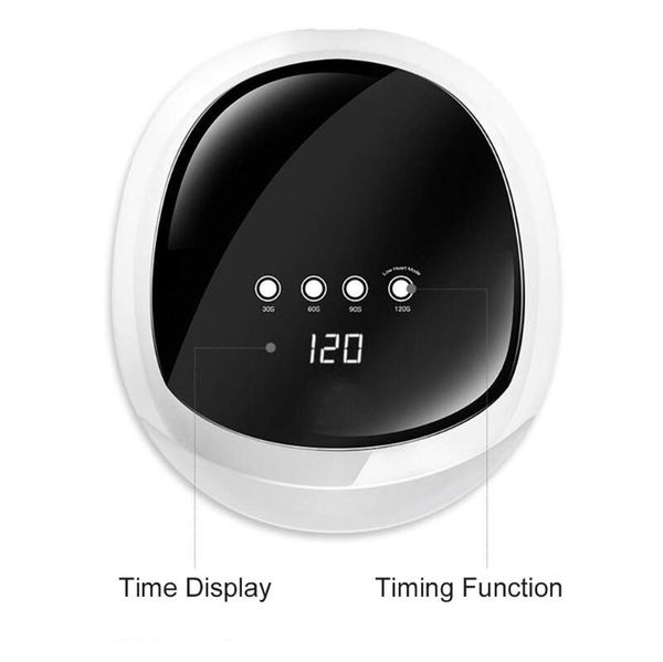 

nail dryers lamp 52w uv led two hand manicure curing gel polish auto sensor clear time display dryer