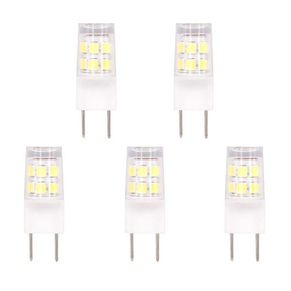 

bulbs 5pcs 2w g8 led bulb light 110v 120v 2835 smd leds lamp 20w halogen replacement warm white pure