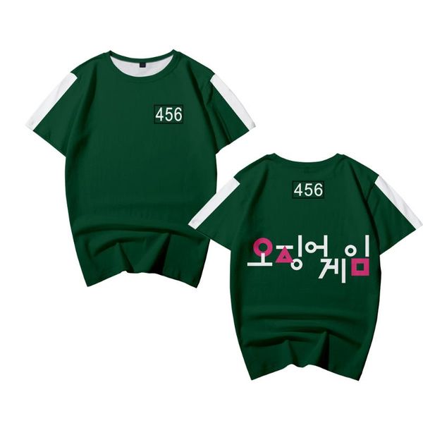 

men's t-shirts summer 3d squid game t-shirt men women tees fashion short sleeves hip hop kids casual boys girls cool, White;black