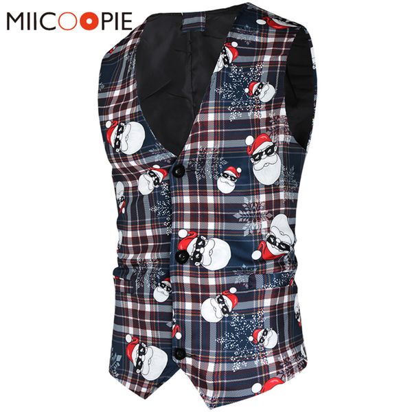 

men's christmas vt, striped tight suit, santa claus pattern, svels, v-neck et, 2020, Black;white