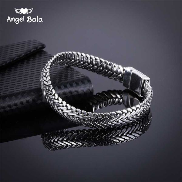 

ancient silver color fashion punk buddha bracelet for women diy bangles charms bracelets men pulseira jewelry gifts b1019-16 211124, Black