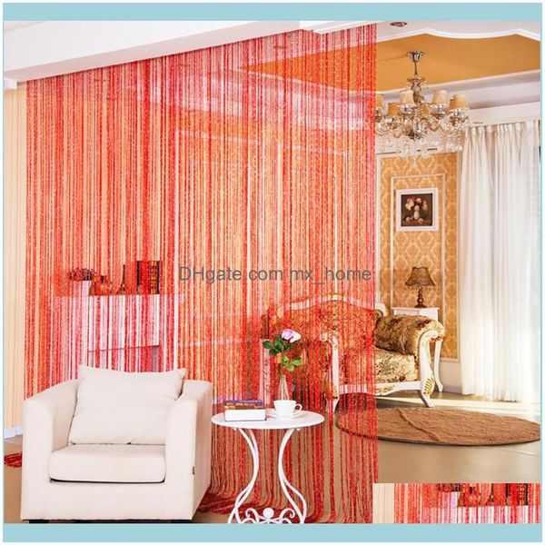 Vorhang Deco el Lieferungen Home GARDENCURTAIN DRAPES Gerade String Vorhänge Terrasse Net Fransen für Türschirme Windows-Teiler Schnitt in Größe 8