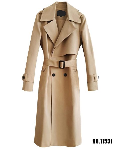 

men's trench coats zk447 fashion & jackets 2021 runway luxury european design party style clothing, Tan;black