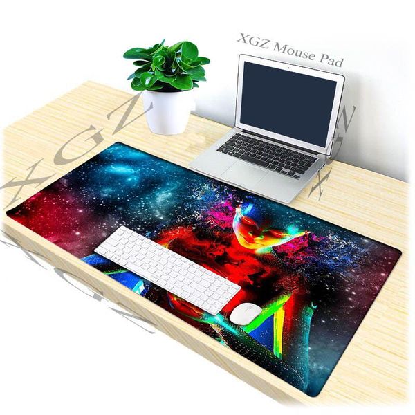 

mouse pads & wrist rests xgz fantasy world girl game pad office computer keyboard customized large table mat rubber stripe non-slip for csgo
